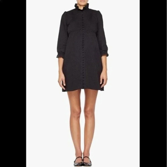 NEW Bianca Balti THE NICHOLS DRESS Black Dot - Picture 4 of 10